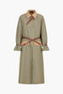 Chequered Technical Cotton Straight-Fit Trench Coat - GLAM MODA