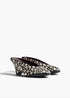 Cloak Wedge - Black Leather with Silver Studs - GLAM MODA