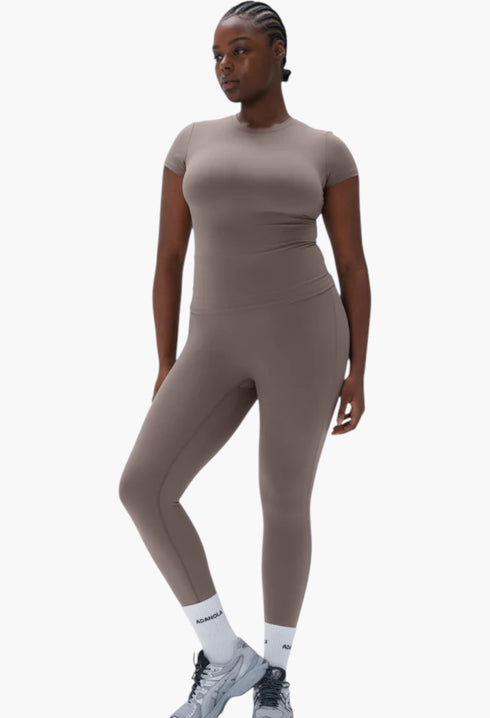 Cocoa Brown - Ultimate Short Sleeve Top - GLAM MODA