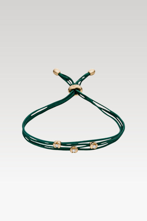 Colortaire Bracelet on Green Emerald Thread - GLAM MODA