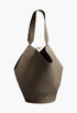 Elephant Pebbled Leather - Small Lotus Tote - GLAM MODA