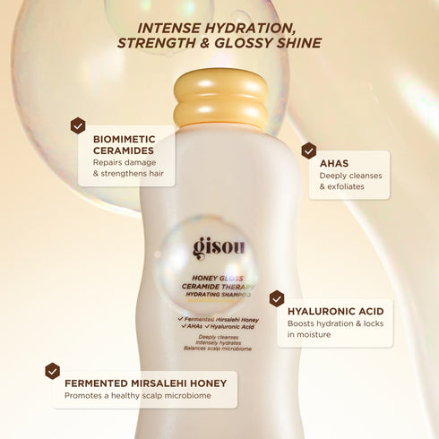 Honey Gloss Ceramide Therapy Hydrating Shampoo 250ml - GLAM MODA
