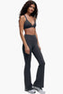 Graphite Grey - Flared Yoga Pant - GLAM MODA