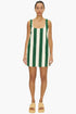 Gummy Green/Ecru - Sahara Striped Denim Dress - GLAM MODA
