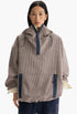 Hooded Chequered Technical Cotton Oversize Coat - GLAM MODA