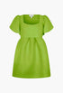 Ivy Puff Sleeve Satin Mini Dress - GLAM MODA