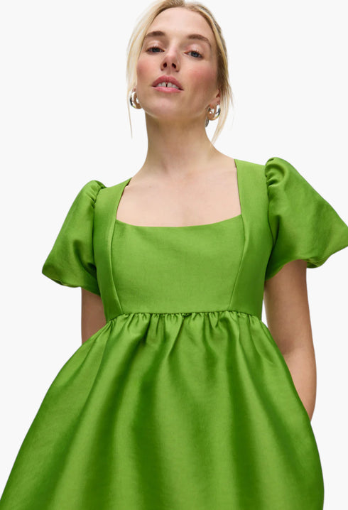 Ivy Puff Sleeve Satin Mini Dress - GLAM MODA