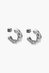 Silver - Kine Hoop Earrings - GLAM MODA