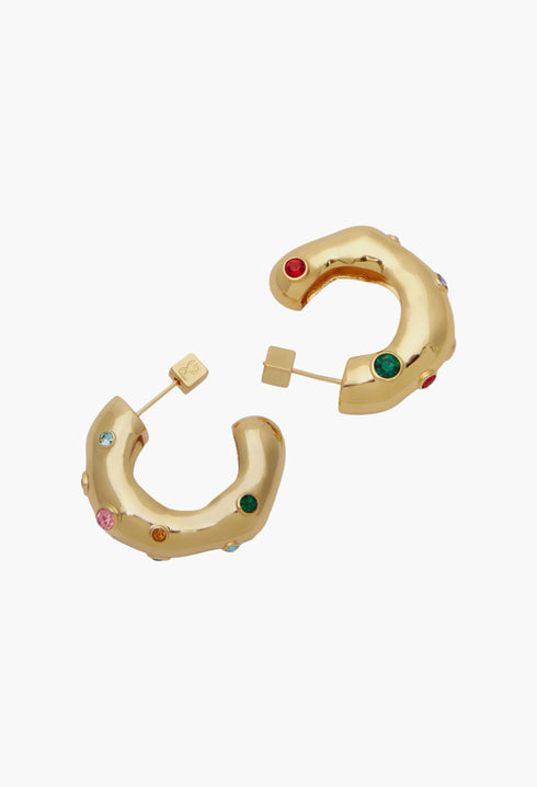 Gold - Kine Hoop Earrings - GLAM MODA