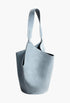 Lead Suede - Small Lotus Tote - GLAM MODA
