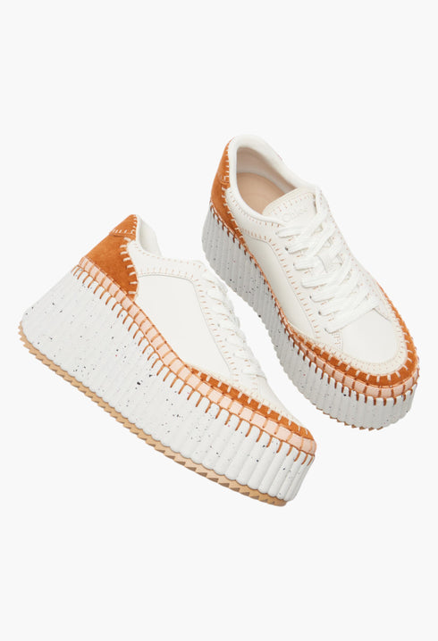 Leather Platform Sneakers - GLAM MODA