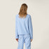 Light Blue - Striped Poplin Pajama Shirt - GLAM MODA
