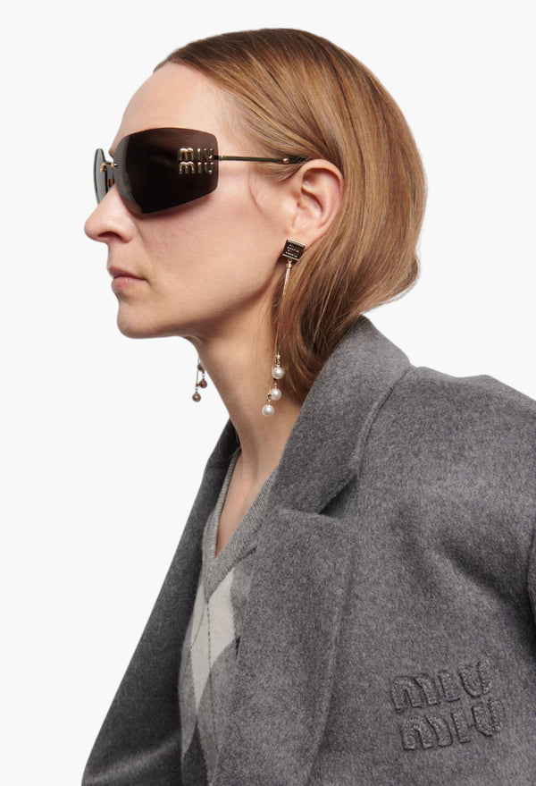 Logo Rectangular Sunglasses