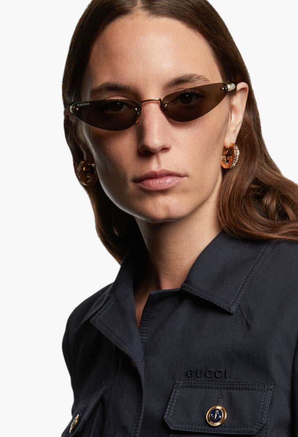 Faux Pearl-Embellished Cat-Eye Sunglasses