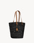 Black - Panier Medium Bag In Raffia - GLAM MODA