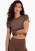 Mocha Brown - Ultimate Short Sleeve Top - GLAM MODA