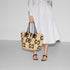 Natural And Black GG Raffia-Effect Fabric - Woven Medium Tote Bag - GLAM MODA