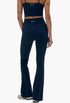 Navy Blue - Flared Yoga Pant - GLAM MODA