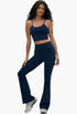 Navy Blue - Flared Yoga Pant - GLAM MODA