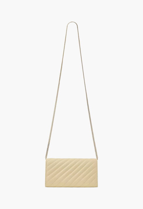 Off White - Curve Chain Wallet In Leather - GLAM MODA