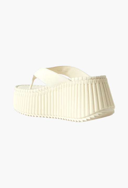 Off-White - Nama Leather Platform Flip Flops - GLAM MODA