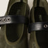 Olive Green - Mesh Fabric Ballerinas - GLAM MODA