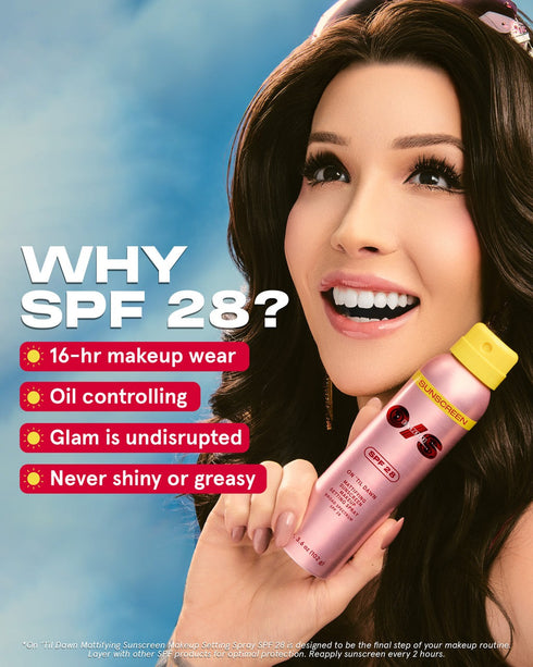 On ‘Til Dawn Mattifying Sunscreen Makeup Setting Spray SPF 28 Full-Sized - GLAM MODA