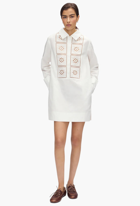 Ophelia Broderie Organic Cotton Dress - GLAM MODA