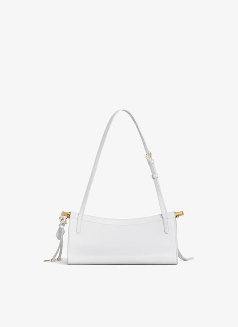 Optic White - Le Click East West Small Bag In Leather - GLAM MODA