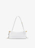 Optic White - Le Click East West Small Bag In Leather - GLAM MODA