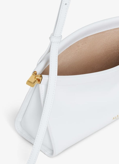 Optic White - Le Click East West Small Bag In Leather - GLAM MODA