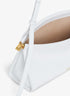 Optic White - Le Click East West Small Bag In Leather - GLAM MODA