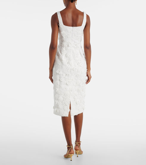 Bridal Larissa Floral Lace Midi Dress - GLAM MODA