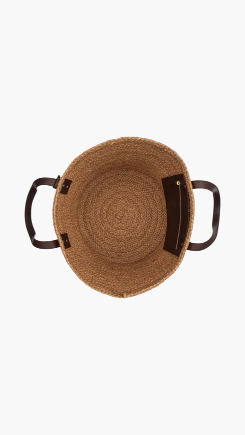 Panier Medium Bag In Raffia - GLAM MODA