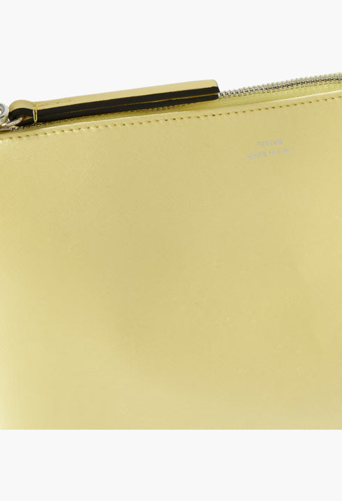 Pastel Yellow – Bevel Satin Toteme Bag - GLAM MODA