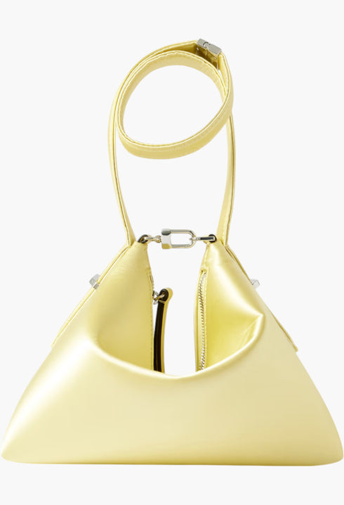 Pastel Yellow – Bevel Satin Toteme Bag - GLAM MODA