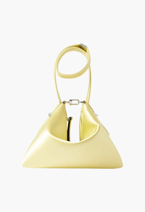 Pastel Yellow – Bevel Satin Toteme Bag - GLAM MODA