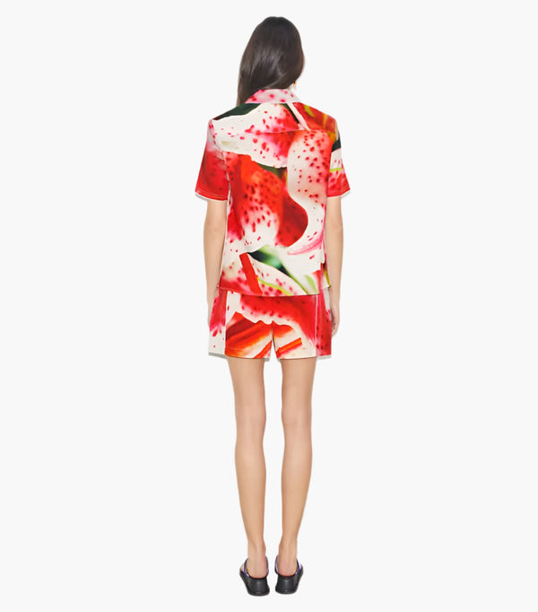 Pink Lily - Twill Camp Short