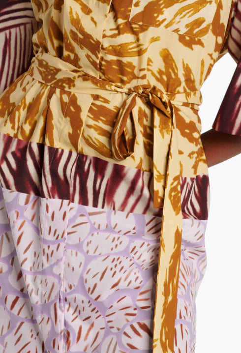 Printed Cotton Poplin Shirt Dress - GLAM MODA