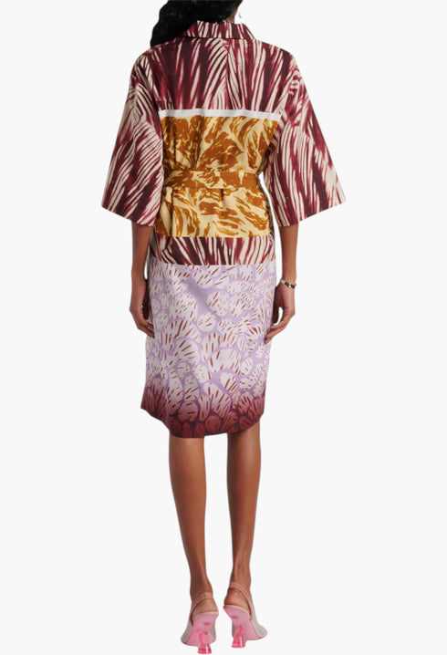 Printed Cotton Poplin Shirt Dress - GLAM MODA