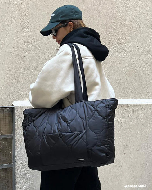 Quilted Nylon Tote Bag - Core - GLAM MODA