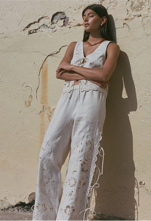 Sadie Pants | Serpentine Broderie - GLAM MODA