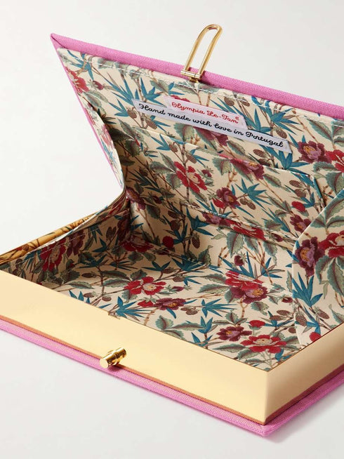 Sardines Embroidered Appliquéd Canvas Clutch - GLAM MODA