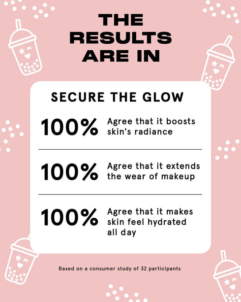 Secure The Glow Tacky Hydrating Primer With Boba Complex - GLAM MODA