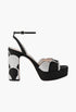 Silver - Bowow 110 Faille And Crystal-Embellished Metallic Leather Platform Sandals - GLAM MODA