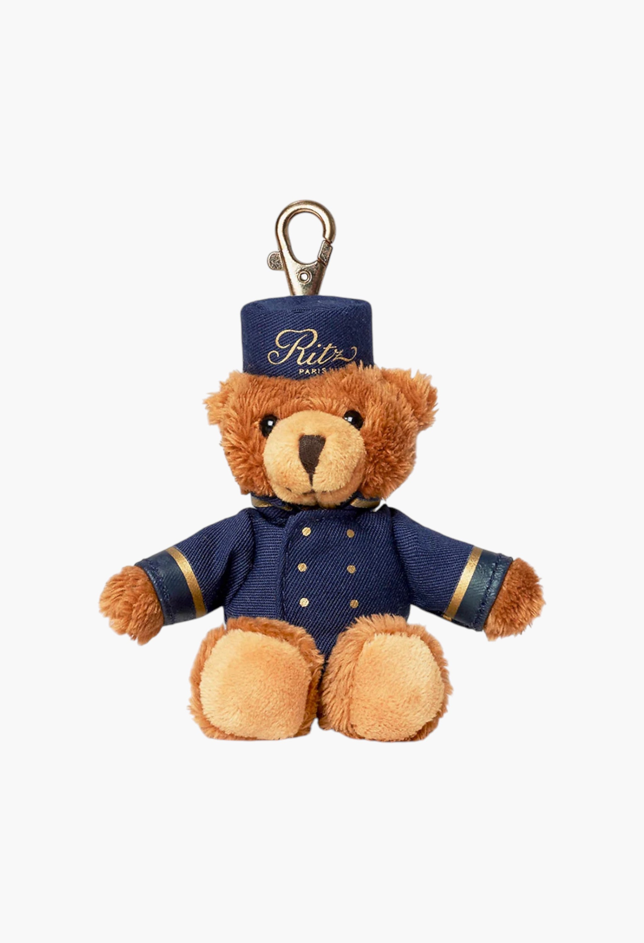 Teddy Bear Bellboy Key Ring – Cute Mini Plush Keychain with