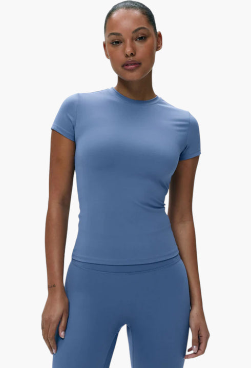 Vintage Blue - Ultimate Short Sleeve Top - GLAM MODA