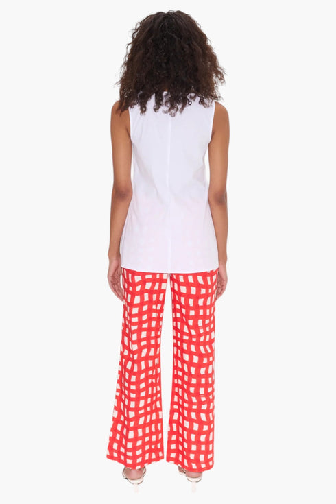 Lacy Poplin Tie Top - GLAM MODA