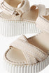 White + NET SUSTAIN Nama Suede And Leather Platform Sandals - GLAM MODA