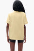 Yellow/Marshmallow White - Varsity Short Sleeve Oversized T-shirt - GLAM MODA